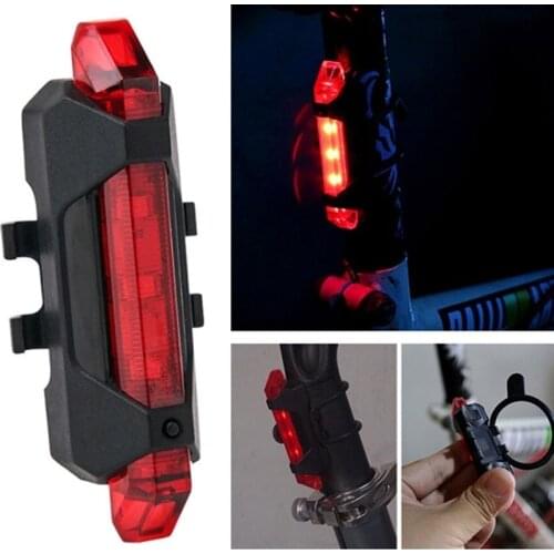 WARMMIKI Rechargeable USB LED Bike Tail Light Taillight MTB Safety Warning Bicycle Front Rear Flash Light Bicycle Lamp