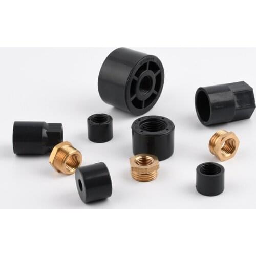 1Pc UPVC Female Thread Reducing Connector Complement Core Pressure gauge adapter Fish tank connector adapter Copper tooth