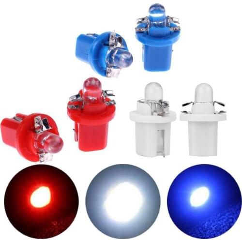 10pcs T5 LED B8.5D 1SMD Car LED Dashboard Speedometer Bulb Instrument Lights 12V