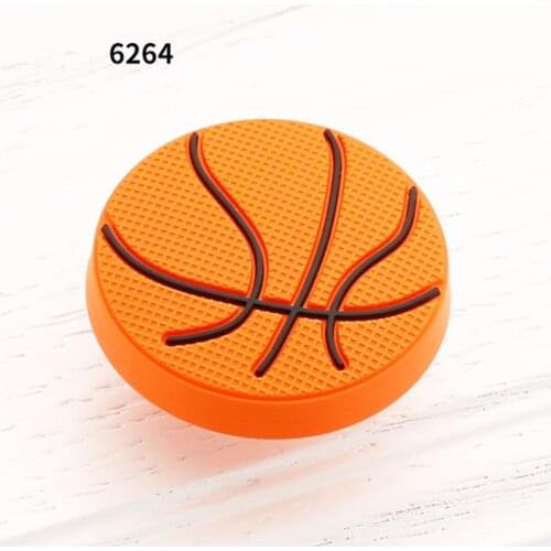 2pcs free shipping Football Round Knob kids bedroom furniture handle Baseball Rubber Knob Cute Animals Soft Plastic knob