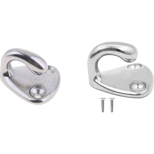 2pcs Marine Grade Stainless Steel Boat Hook Coat and Hat Hook Wall Mount