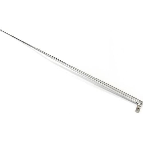 2pcs 401mm Long 7 Section Telescopic Antenna Replacement For Fm Am Radio Aerial Right Angle Sheet Iron Mounted