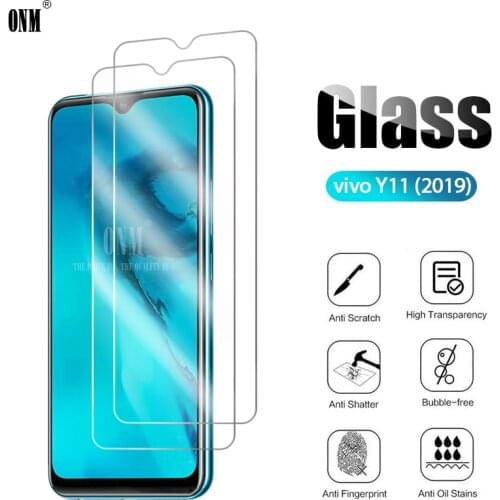 2Pcs vivo Y11 2019 Tempered Glass For vivo Y11 2019 Screen Protector For vivo Y11 2019 Protective Glass Film