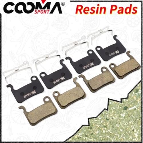 Bicycle Disc Brake Pads for Shimano Deore M596/SLX M665/M775/M765/M596 Disk Brake, Black RESIN, 4 Pairs