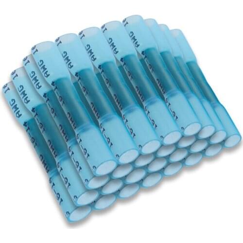 50/20/10PCS Waterproof Heat Shrink Terminals Insulated Butt Electrical Wire Crimp Terminals Connector 16-14 AWG 1.5-2.5mm2