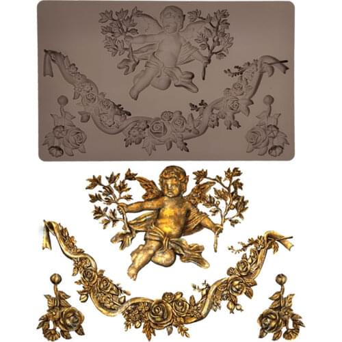 Angel & Divine Floral Silicone Mold Fondant Mould Cake Decorating Tools Chocolate Gumpaste Molds, Sugarcraft, Kitchen Gadget