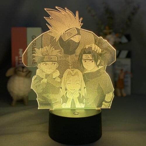 Anime 3d Lamp Dainanahan Nightlight for Child Bedroom Decor Cool Birthday Gift Colorful Led Night Light Team Kakashi