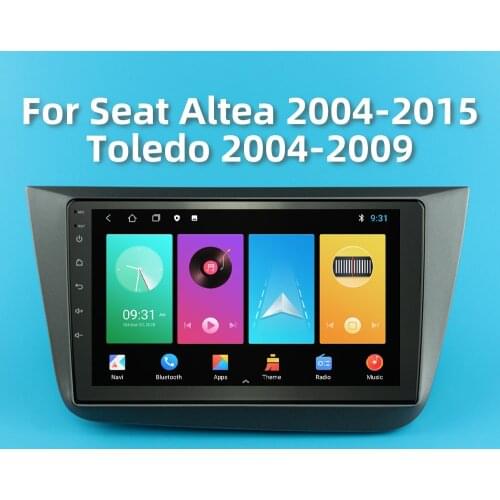 2 Din Android Car Radio For Seat Altea 2004-2015 Toledo 2004-2009 9" Screen GPS Navigation Multimedia Audio Head Unit Autoradio