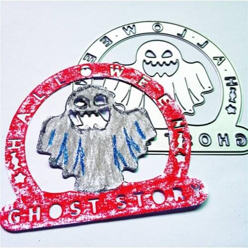 White Ghost Metal Cutting Dies Stencil DIY Scrapbooking Album Stamp Paper Card Embossing Decorative Crafts