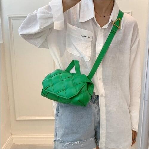 Brand Designer Woven Shoulder Bags for Women Fashion Knitting Ladies Crossbody Bag Side Boston Female Purses and Handbag 2021