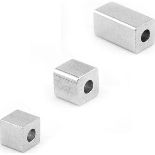 50Pcs Diy jewelry making cube Beads 2.5/3/4/5/8mm Stainless Steel Cube Spacer Beads Square Loose Beads for DIY Bracelet Jewelry