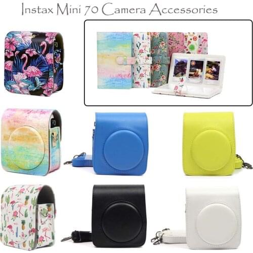 Quality PU Leather Camera Case/Bag/Cover and Instax Mini Film Photo Album for Fuji Fujifilm Instax Mini 70 Instant Film Camera