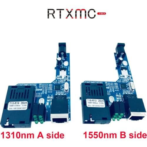 5 Pair 100M Fast Ethernet Fiber Media transceiver Converter Switch half board 10/100M Single Mode Single Fiber SC 25KM