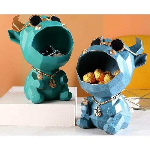 Home Decor,Bull,Statue,Sculpture,Desk Decoration,Miniature Figurine,Sundries Storage Box,Modern,Living Room,Table Decorative Art
