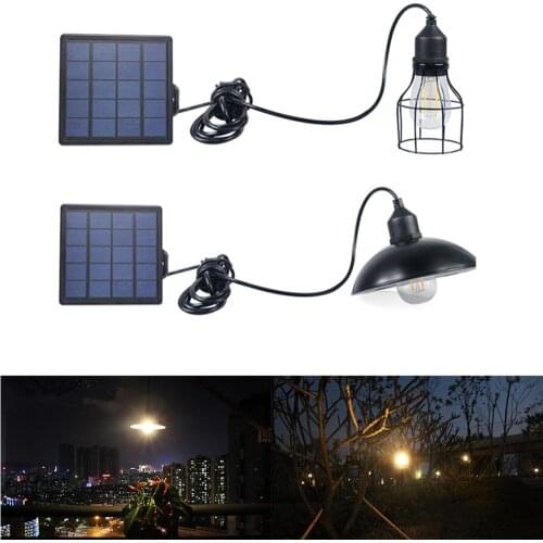 HobbyLane LED Solar Power Pendant Light Vintage Iron Style Outdoor Courtyard Garden Corridor Solar Chandelier Street Light