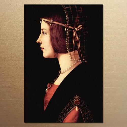 Paintings for living room wall Lady Beatrice D Este Leonardo Da Vinci High quality Hand painted