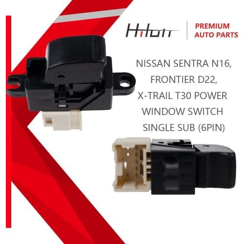 6 Pins Electric Power Window Switch For Nissan Pathfinder X-Trail Almera Patrol GU Y61 MK2 R20 T30 Front & Left Switches