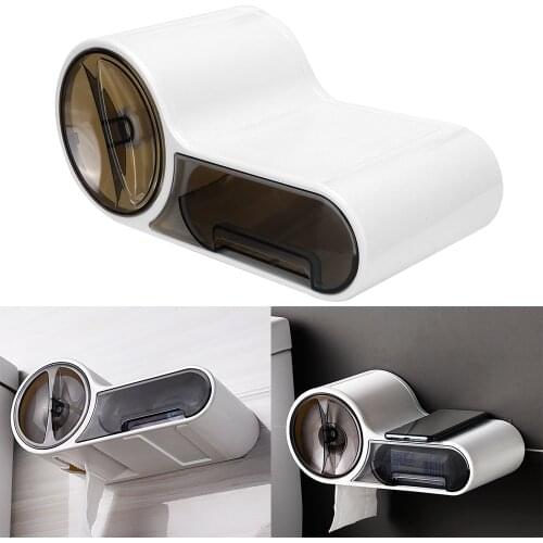 Toilet Tissue Box Shelf Roll Paper Storage Box Toilet Paper Holder Rack Waterproof Wall-Mounted Bathroom Accessories