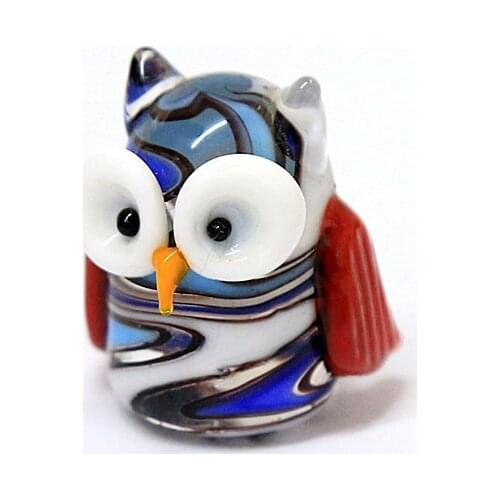 Mini Handmade Dwarf Glass Owl Figurines Japan Style Cute Vivid Animals Craft Ornaments New Year Gifts For Kids Home Garden Decor