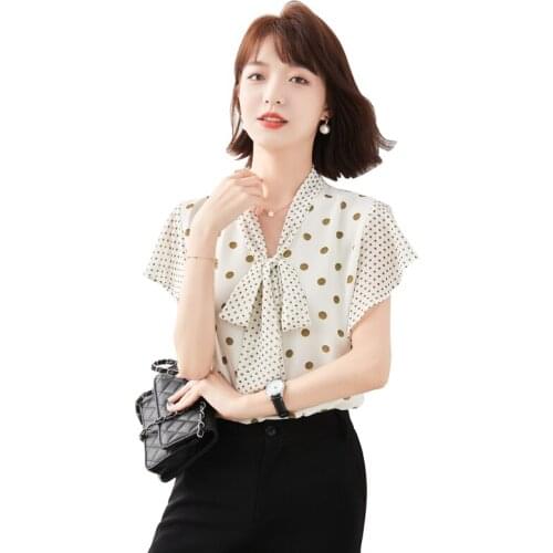 Блузки в горошек NEWIIKO China At AliExpress