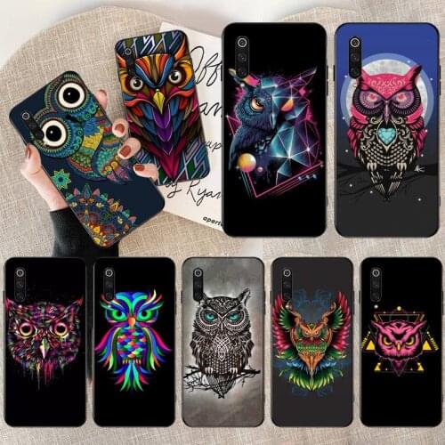 Cool cartoon owl pattern Newly Arrived Black Cell Phone Case for Xiaomi Mi10 10Pro 10 lite Mi9 9SE 8SE Pocophone F1 Mi8 Lite