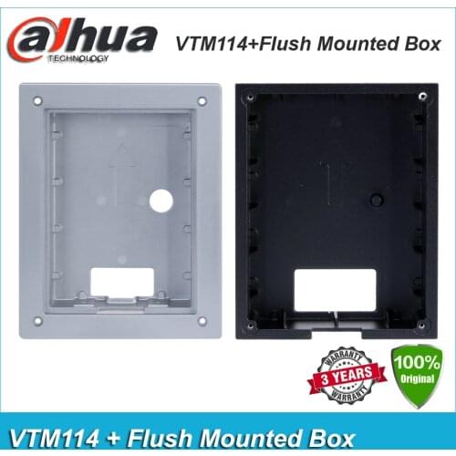 Original Dahua VTM114 Aluminum Alloy Flush Mounted Box for VTO2202F VTO2202F-P Intercom Video Accessory