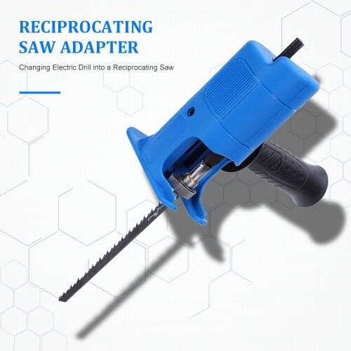 KKmoon Reciprocating Saw Adapter Electric Drill Modified Saw Attachment Electric Drill to Reciprocating Saw Converter Saw Blade