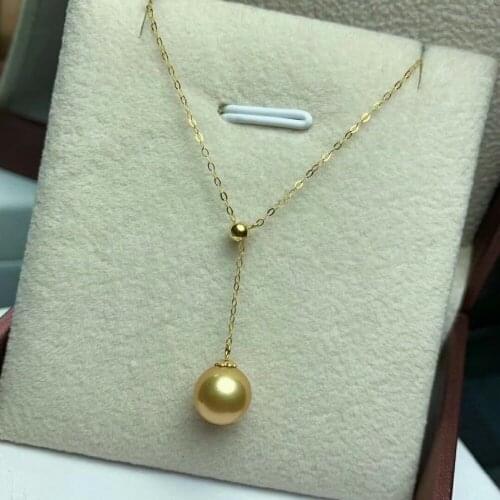 Shilovem 18k yellow gold Natural pearls pendants fine Jewelry women trendy no send party new gift plant mymz7-8azz