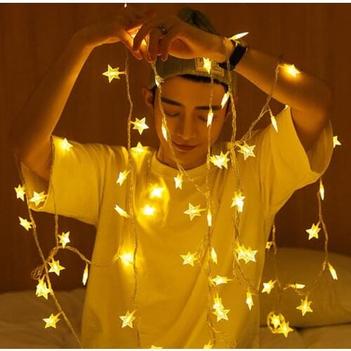 5/10/20/30M Star Shape Christmas LED String Lights Outdoor Christmas Fairy Light Garland For Wedding Party Holiday Club