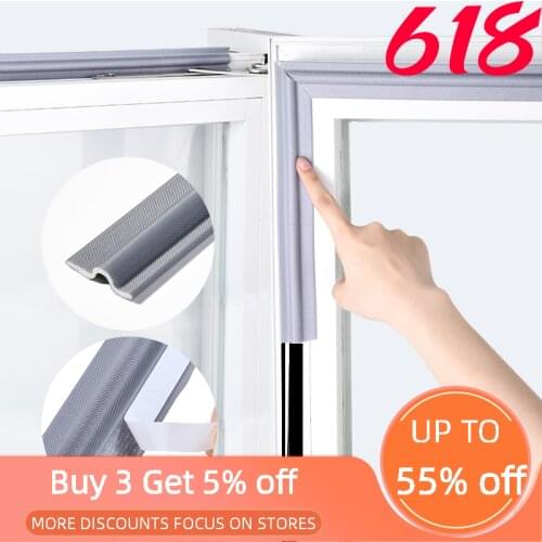 Self Adhesive Window Seal Strip SoundProof and Windproof Nylon Cloth Foam Door Weather Rubber Strip for Sliding Windows