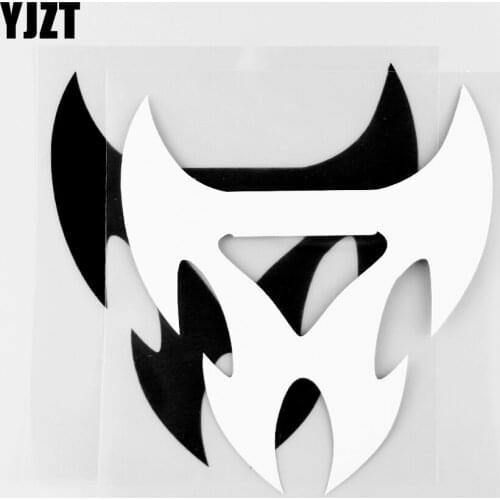 YJZT 14.5×12.3CM Creative Vinyl Body Decoration Pattern Ancient Weapon Hand Knife Personalized Car Sticker 20C-0049