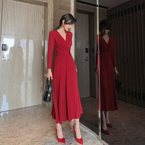 Women for Wedding Party Sheer Elegant Dress Corset Long Sleeve Loose Ruched Dress Ladies Streetwear Modis Red Dresses for Woman