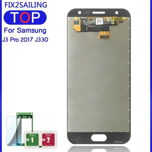 LCDs For Samsung Galaxy J3 2017 J330 J330F Phone LCD Display Touch Screen Digitizer Assembly With Brightness Control Replacement
