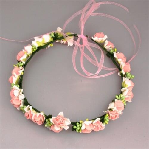 1pcs Women Charm Flower Tiara Wedding Floral Headband Hair Accessories Brid Garland Princess Wreath Girls Crown Headdress Party