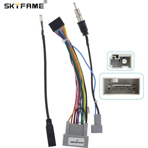 SKYFAME 16Pin Car stereo Wire Harness For HONDA Fit City power cables