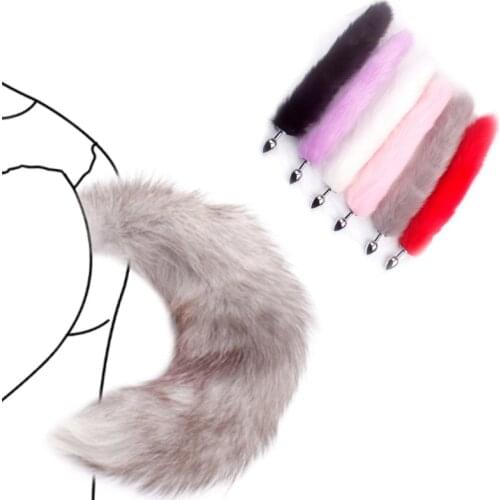 Anal plug sexy fox tail role playing cosplay anal sex tail adult sex products anal sex toys for women couples men adult sex toys