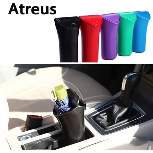 Atreus 1Pc Car Trash Can Cup Table Seat Back Storage Box For VW polo passat b5 b6 Mazda 3 6 cx-5 Toyota corolla Ford focus 2 3 1