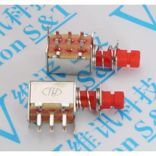Free shipping 100PCS A03 PS-22F03 straight key switch key switch channel self-locking power switch button switch 6 feet
