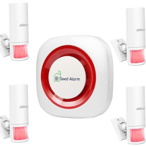 Koochuwah Wireless Door Alarm Window Siren With Outdoor Indoor PIR Motion Sensor with GSM SMS Alarma System