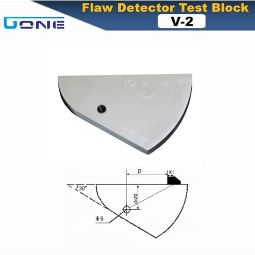 V2 block ultrasonic flaw detector test measure block