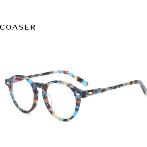 COASER 2020 Vintage Women eyeglasses Glasses Frame Men Suit Reading Computer Prescription Optical Eyeglasses sungalsses Eyewear