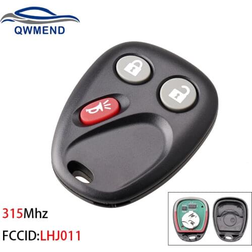 For Chevrolet Car Key 3 Buttons LHJ011 Car Remote Key for GMC Hummer H2 Chevrolet Avalanche Cadillac Escalade 2003-2006