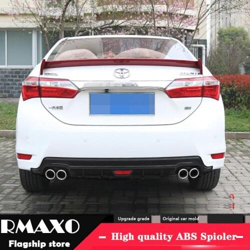 For TOYOTA COROLLA ABS Rear Bumper Diffuser Bumpers Protector For 2014-2018 COROLLA Body kit bumper rear lip rear spoiler