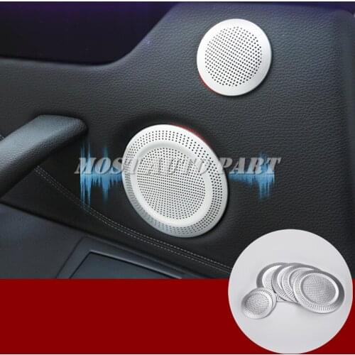 Aluminum alloy Car Door Speaker Frame Cover Trim 6pcs For BMW X1 F48 2016-2019 Car accesories interior Car decoration