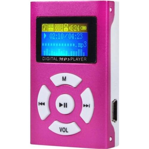 MP3 Player USB Mini Music LCD Screen Support 32GB Micro SD TF Fashion New Compact Card Rechargeable Sport Sport Style Y1X2