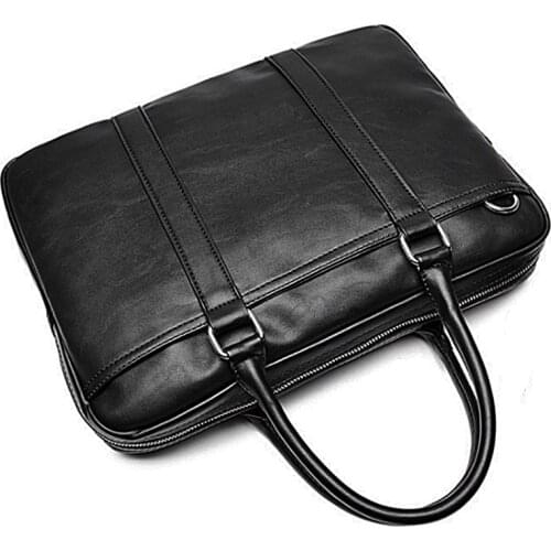 Man Shoulder Bag Bolsa Maleta Promotion Simple Famous Brand Business Men Briefcase Bag Luxury Leather Laptop Bag