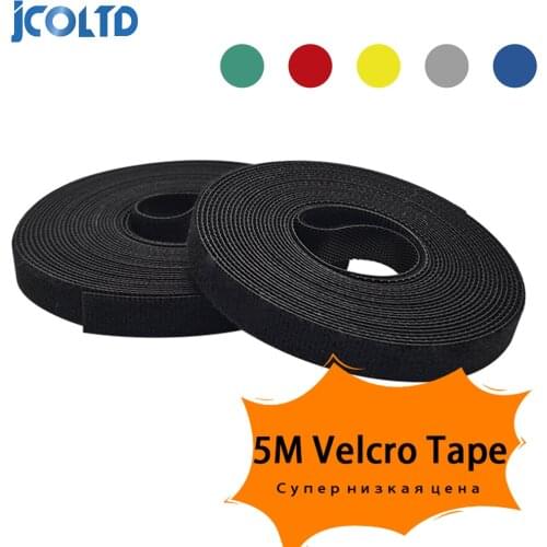 5m*1cm Nylon Cable Ties Power Wire Loop Tape Multifunction Nylon Straps Fastener Reusable Magic Tape