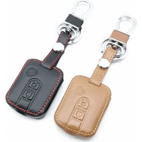 New Styles Car Key Leather Case For Qashqai Nissan Micra Navara Almera Note Fob Cover 3 Buttons Remote Protective Shell
