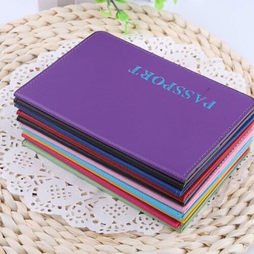New Fashion Passport Covers Simple Creative PU Leather ID Bank Card Bag Men Women Passport Business Holder Travel Accessories