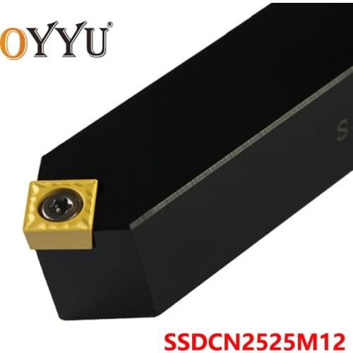 OYYU 25*25 SSDCN Lathe Cutter Arbor SSDCN2525M12 Turning Toolholder CNC Cutting Shank use SCMT12 Carbide Inserts Tools